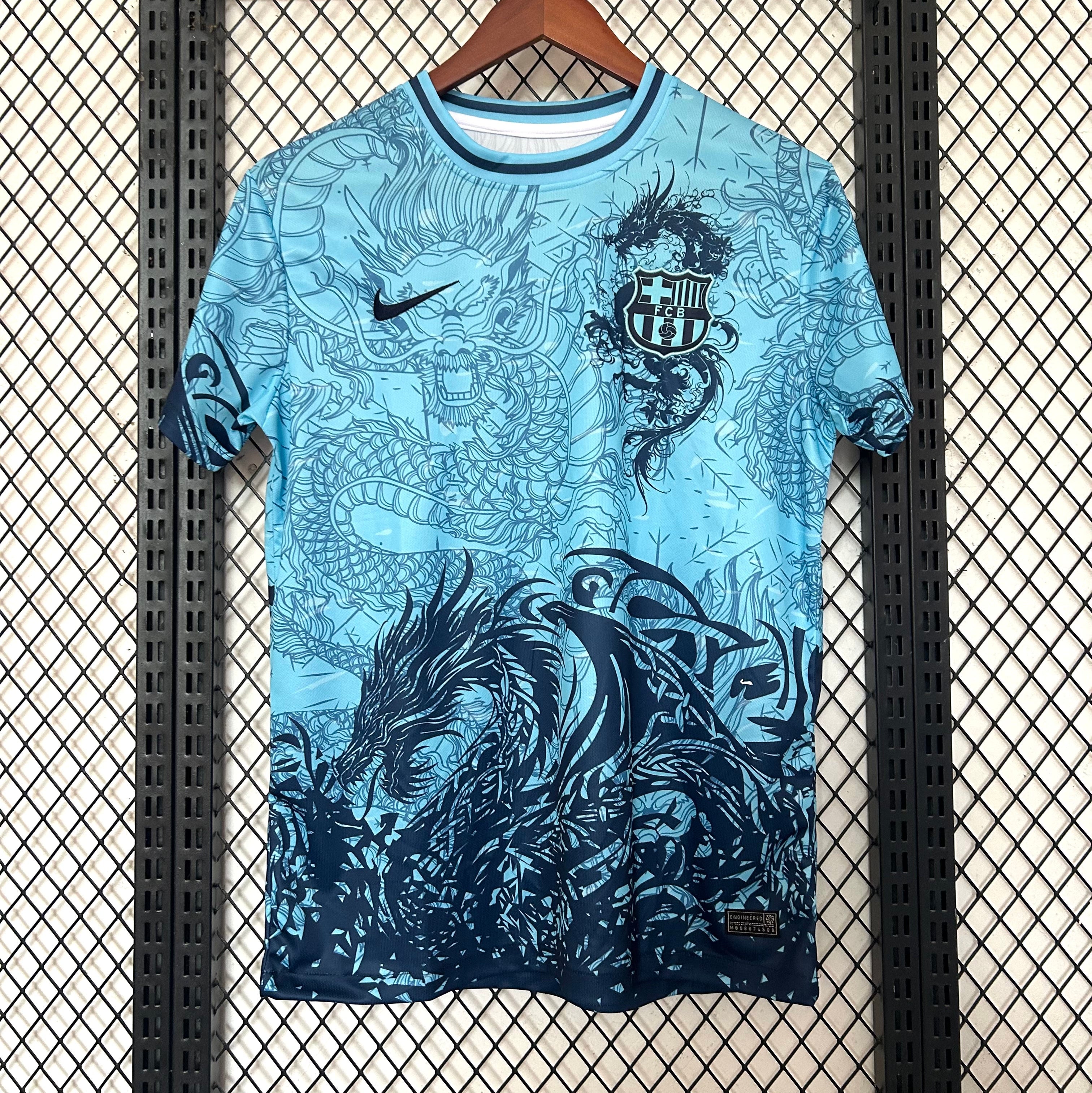 Maillot Barca "bleu édition dragon"